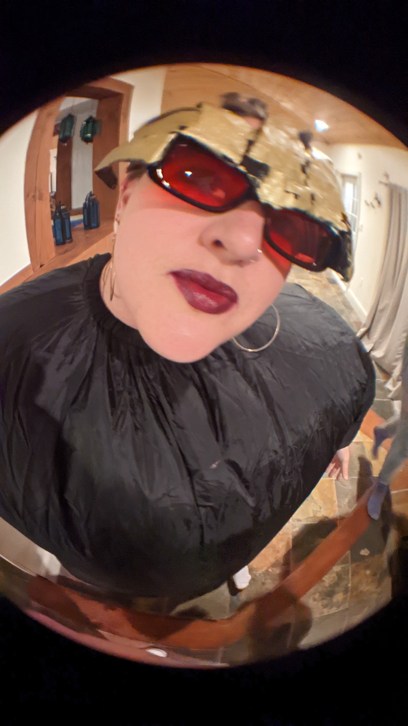 image of Jessica Best dressed up as Missy Elliot for fun